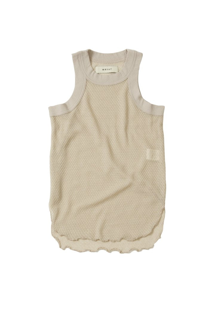 WRYHT - LACE PATTERN TANK TOP - NATURAL