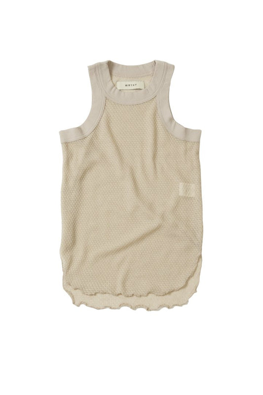 WRYHT - LACE PATTERN TANK TOP - NATURAL