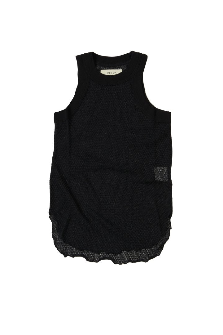 WRYHT - LACE PATTERN TANK TOP - BLACK