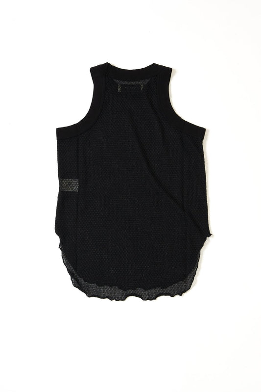 WRYHT - LACE PATTERN TANK TOP - BLACK