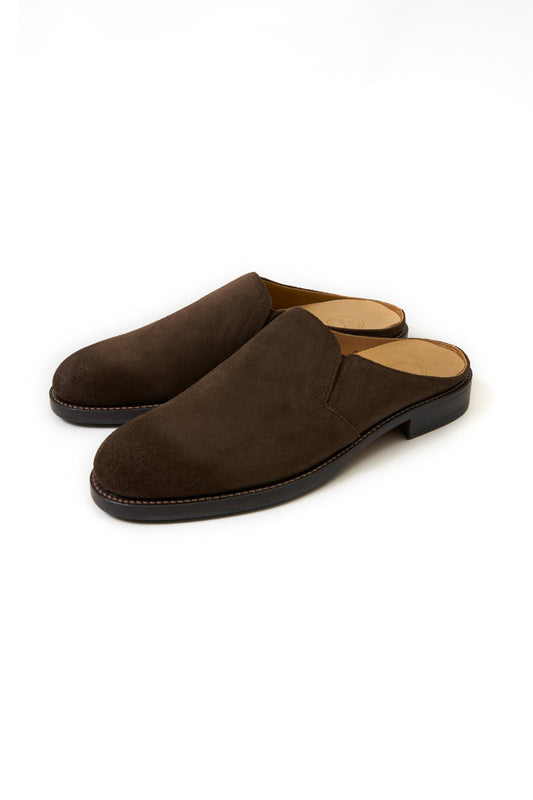 OLD JOE - "THE LOAFER" STUNNING LEATHER MULES - COGNAC COW SUEDE