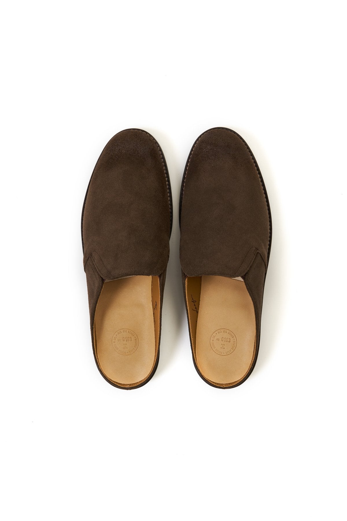 OLD JOE - "THE LOAFER" STUNNING LEATHER MULES - COGNAC COW SUEDE