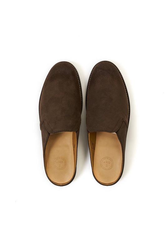 OLD JOE - "THE LOAFER" STUNNING LEATHER MULES - COGNAC COW SUEDE