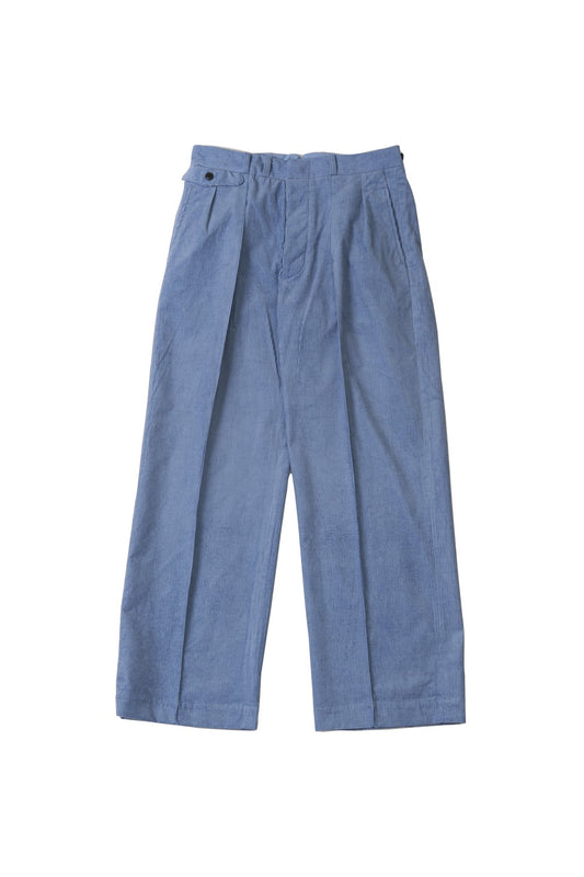 OLD JOE - DOUBLE-PLEATED BUGS TROUSER - AZUR