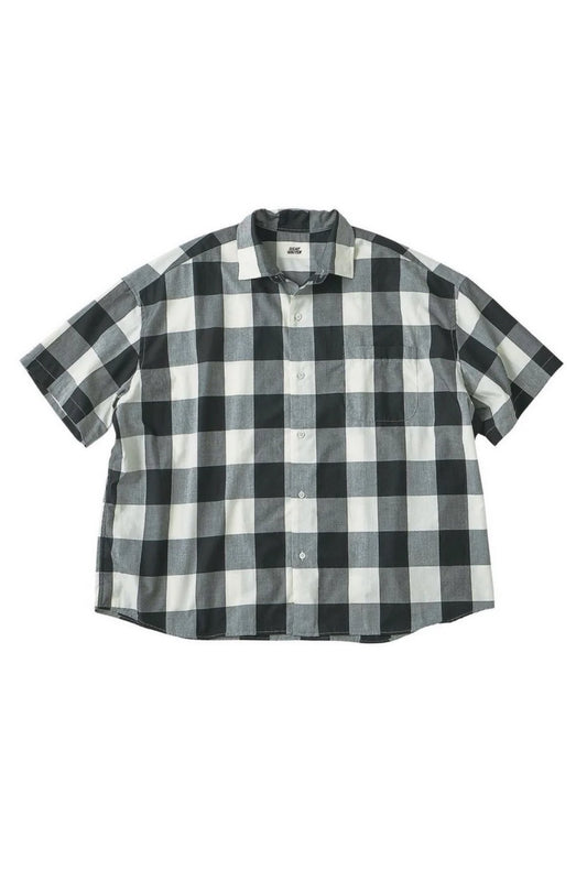 Porter Classic - BEAT WRITER BLOCK CHECK SHIRT - BLACK