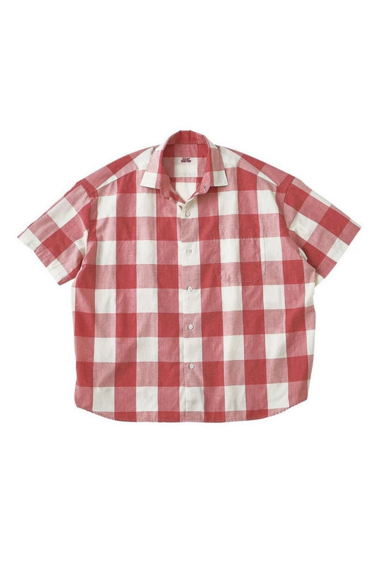 Porter Classic - BEAT WRITER BLOCK CHECK SHIRT - RED