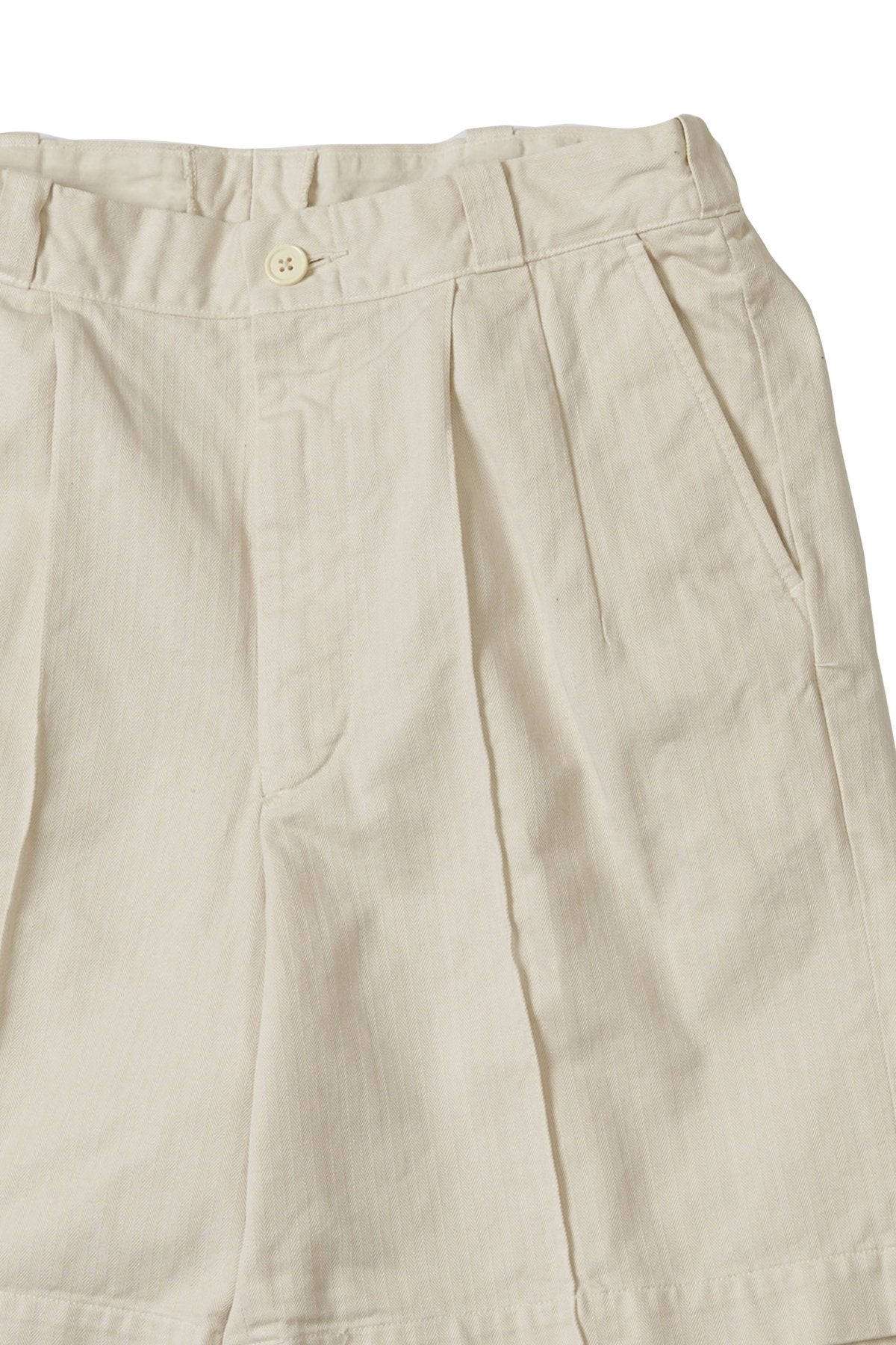 OLD JOE - FRONT TUCK ARMY SHORTS - BONE