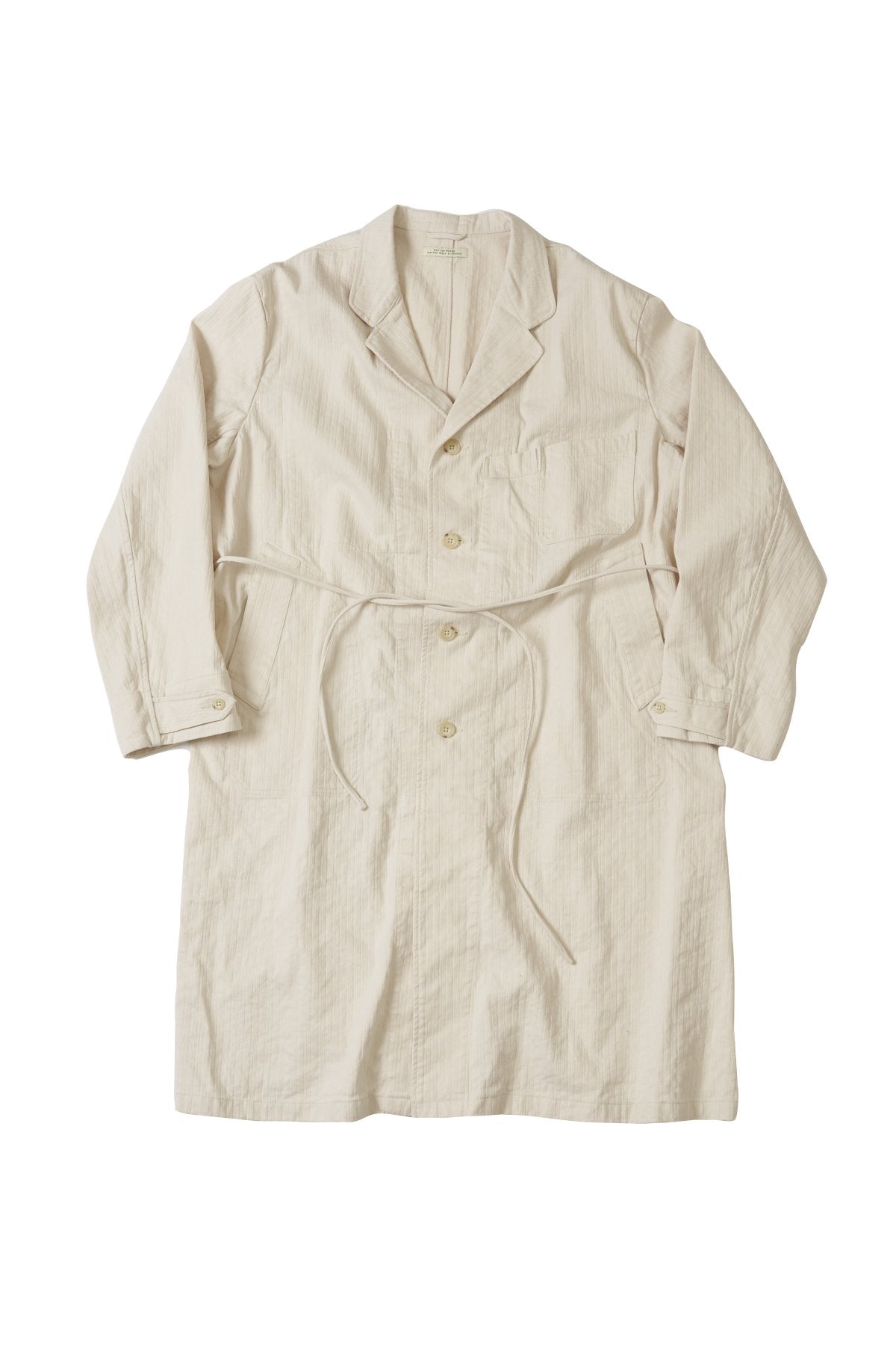 OLD JOE - ROPED WAIST ATELIER COAT - BONE