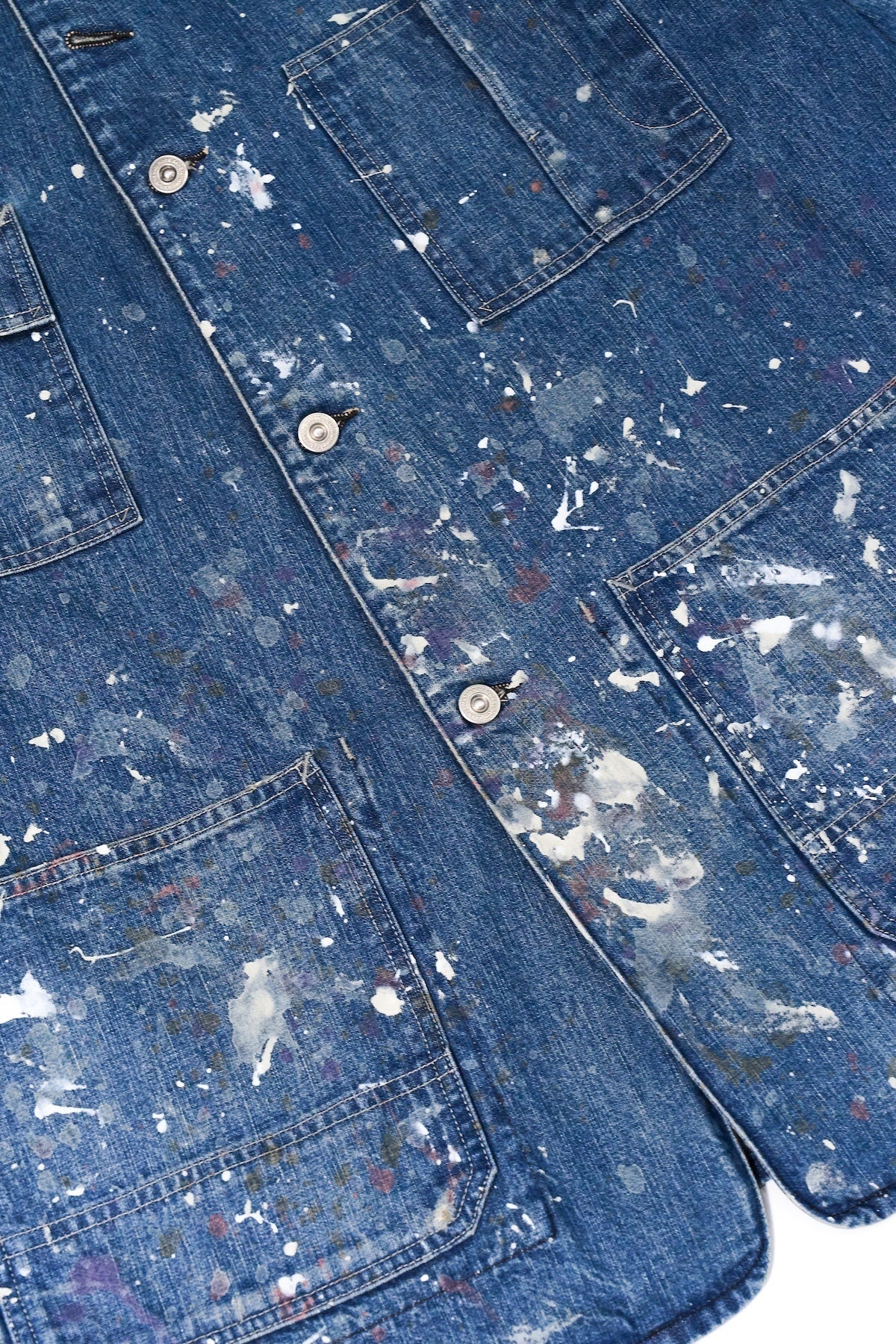 ○OLD JOE - HAMPTON CHORE JACKET (PATINA & PAINT) - INDIGO