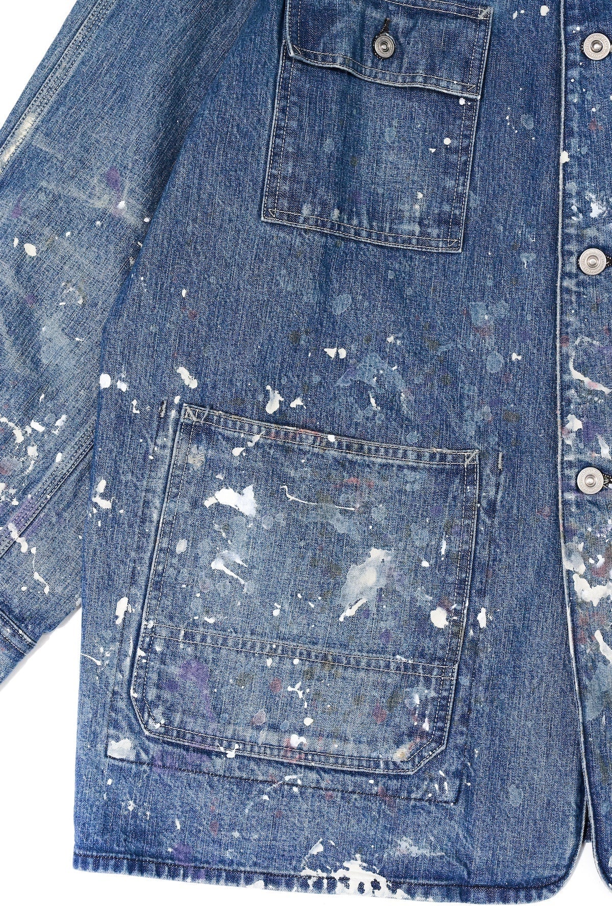 ○OLD JOE - HAMPTON CHORE JACKET (PATINA & PAINT) - INDIGO