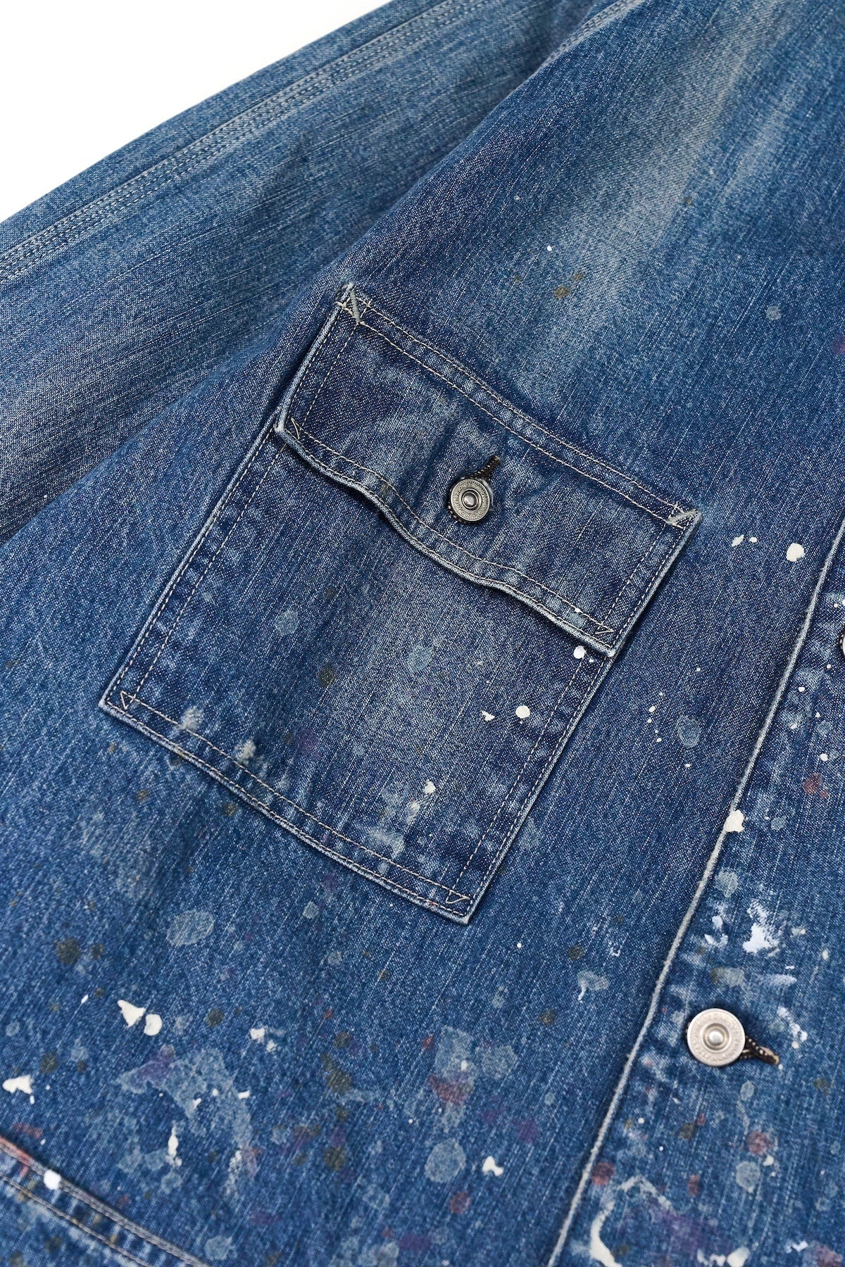 ○OLD JOE - HAMPTON CHORE JACKET (PATINA & PAINT) - INDIGO