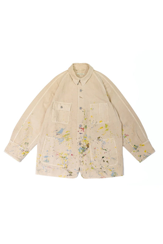 ○OLD JOE - HAMPTON CHORE JACKET (PATINA & PAINT) - NATURAL