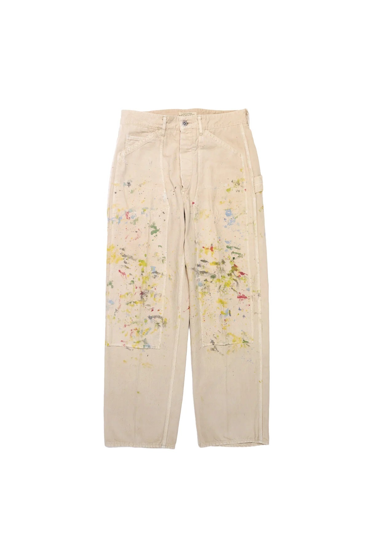 ○OLD JOE - DOUBLE CLOTH SNUGGER TROUSER (PATINA & PAINT) - NATURAL