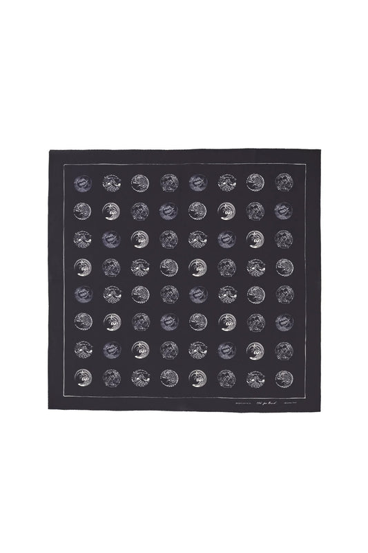 ●OLD JOE - FADED SILK BANDANA - BLACK