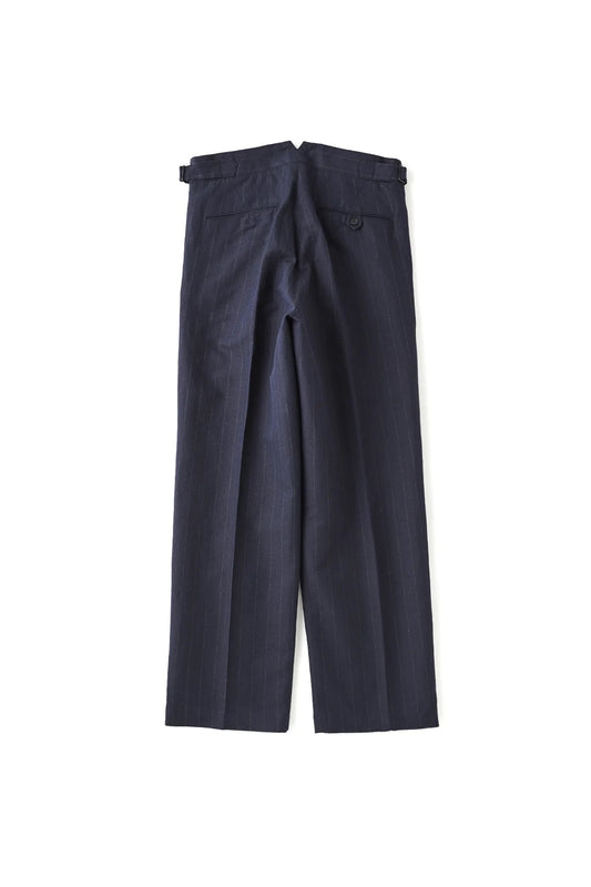 ●OLD JOE - DOUBLE-PLEATED SMARTY TROUSER - NOCTURNE STRIPE