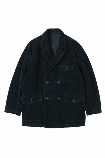 Porter Classic - CORDUROY DOUBLE TAILORED JACKET - BLACK