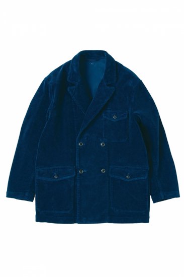 Porter Classic - CORDUROY DOUBLE TAILORED JACKET - BLUE