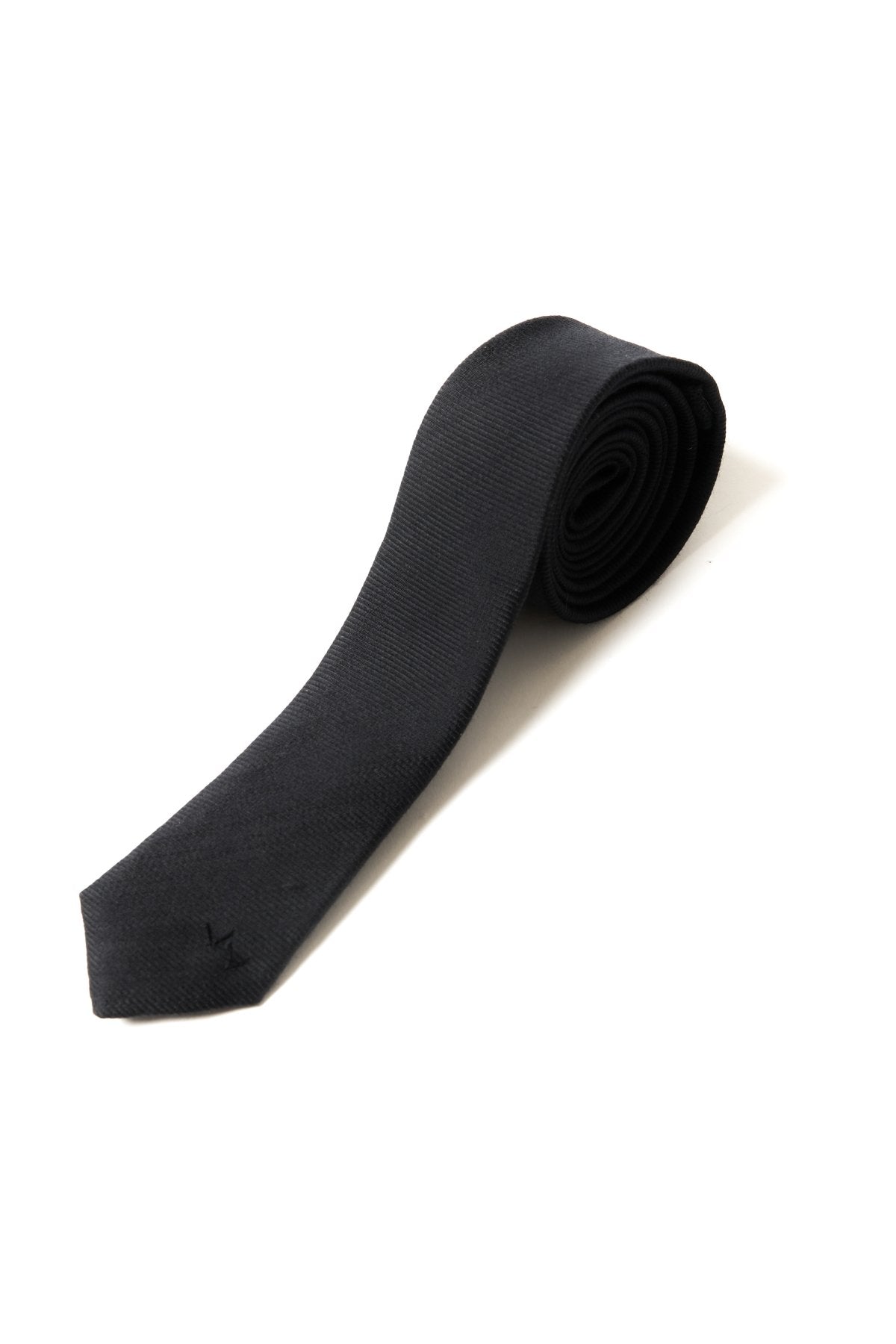 Porter Classic - CLASSIC SILK WOOL TIE H/W HEART CUSTOM - BLACK