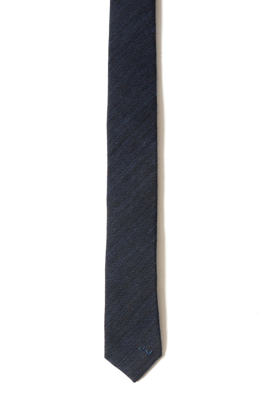 Porter Classic - CLASSIC SILK WOOL TIE H/W HEART CUSTOM - NAVY