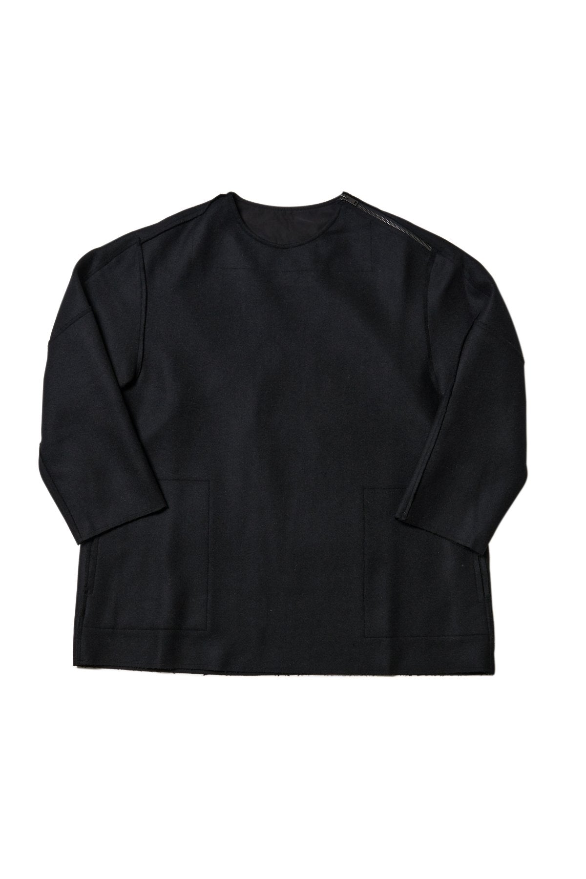 toogood - THE ENGRAVER TOP SOFT WOOL FELT - FLINT