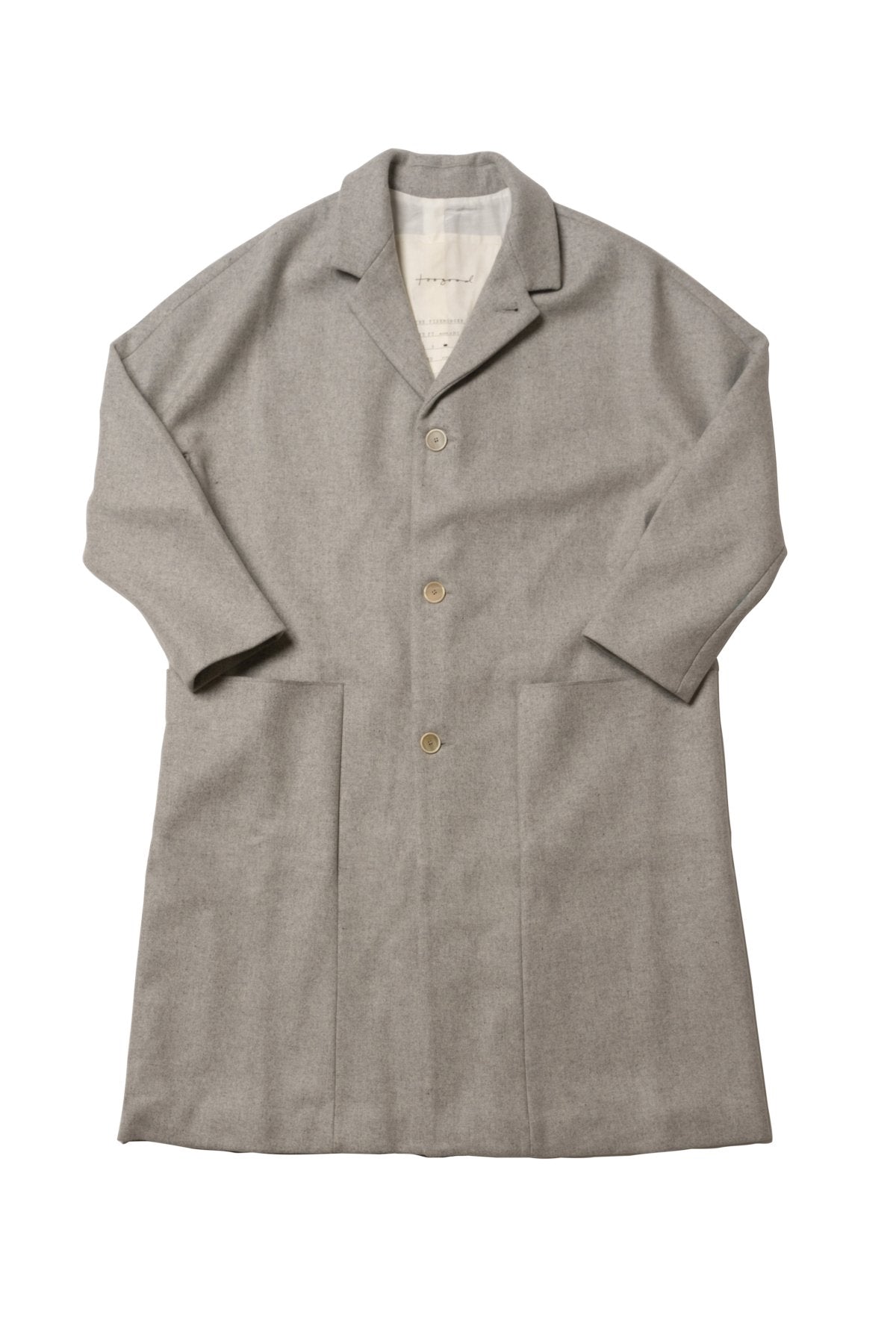 toogood - THE FISHMONGER COAT SOFT WOOL FELT - STONE