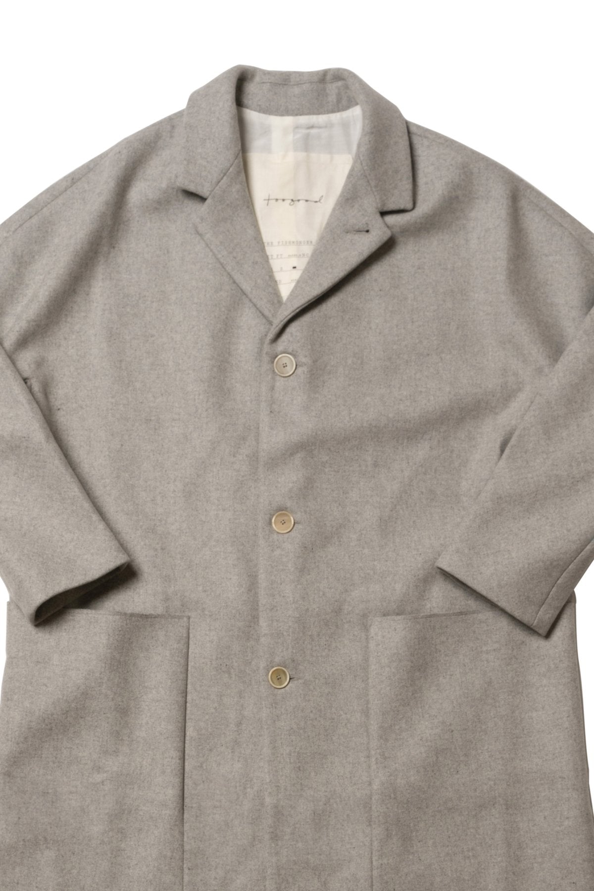 toogood - THE FISHMONGER COAT SOFT WOOL FELT - STONE