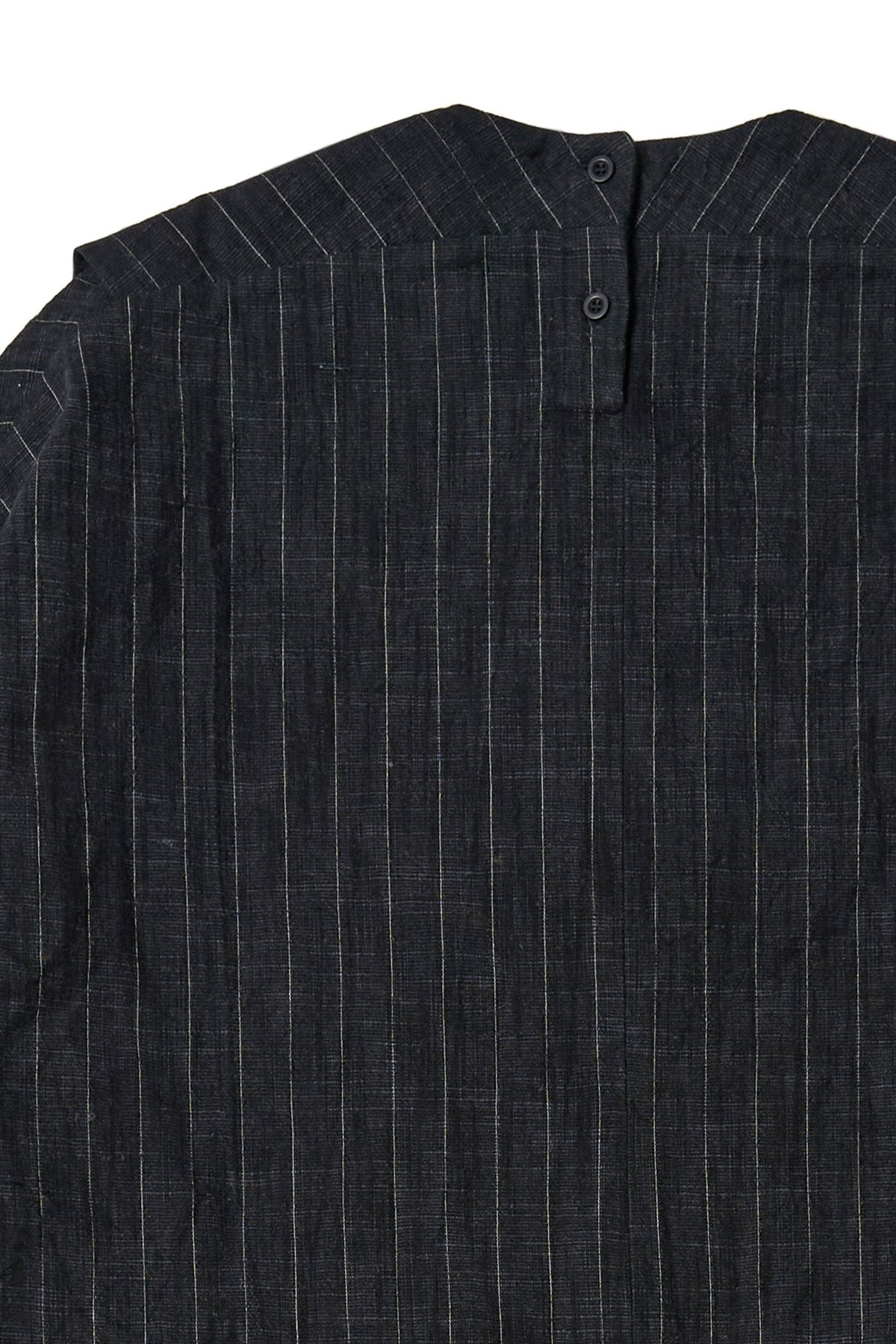 toogood - THE PARCHMENTER TOP CRUMPLED PINSTRIPE - FLINT