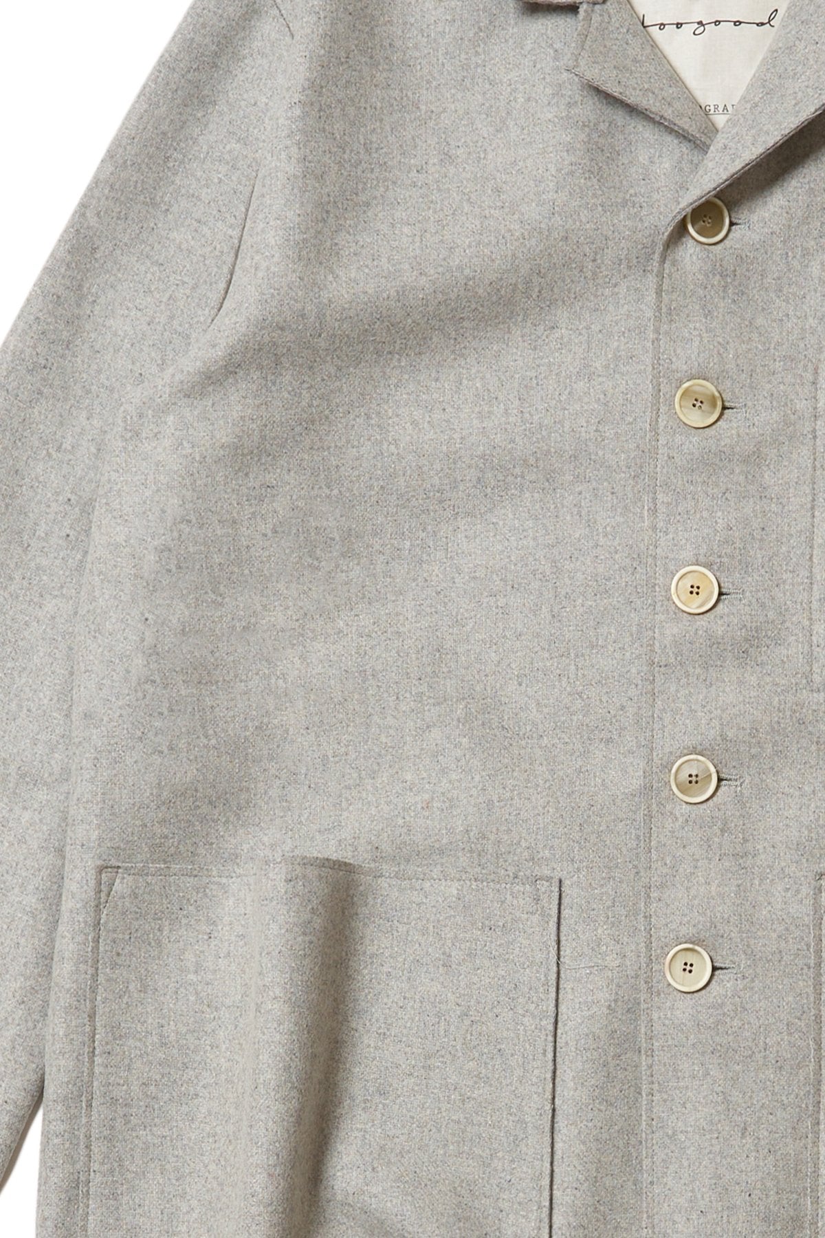 toogood - THE PHOTOGRAPHER JACKET SOFT WOOL FELT - STONE