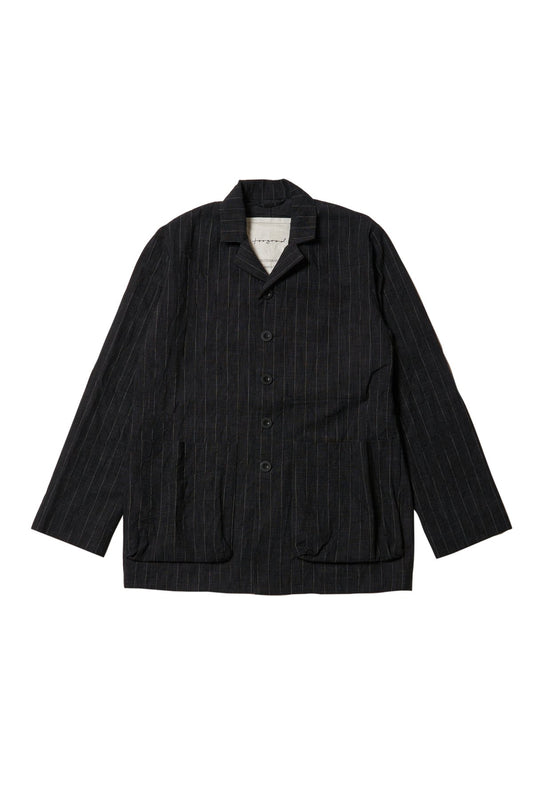 toogood - THE PHOTOGRAPHER JACKET CRUMPLED PINSTRIPE - FLINT