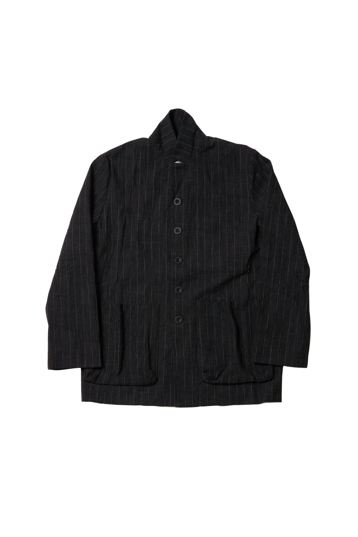 toogood - THE PHOTOGRAPHER JACKET CRUMPLED PINSTRIPE - FLINT