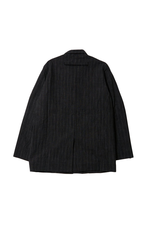 toogood - THE PHOTOGRAPHER JACKET CRUMPLED PINSTRIPE - FLINT