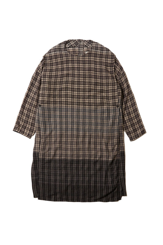 toogood - THE PARCHMENTER DRESS SOFT WOOL CHECK - GRANITE