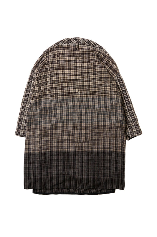 toogood - THE PARCHMENTER DRESS SOFT WOOL CHECK - GRANITE