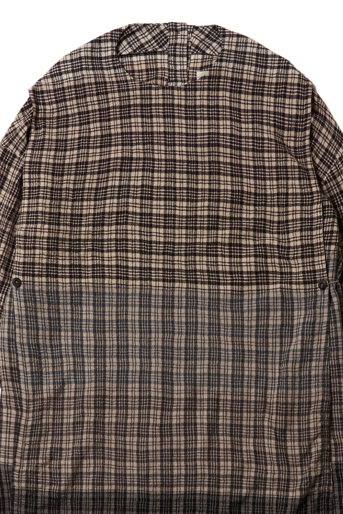 toogood - THE PARCHMENTER DRESS SOFT WOOL CHECK - GRANITE