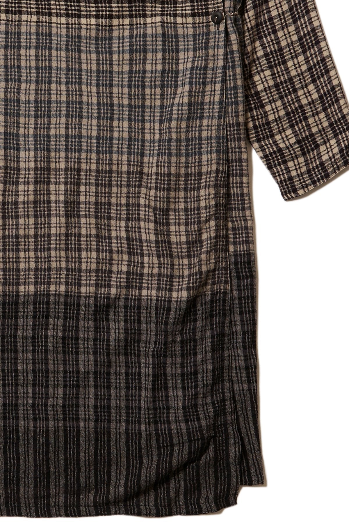 toogood - THE PARCHMENTER DRESS SOFT WOOL CHECK - GRANITE