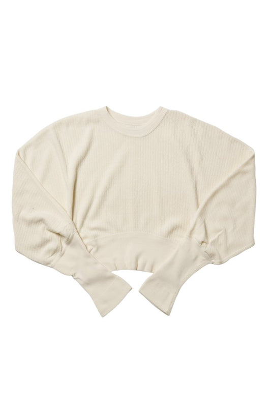 WRYHT - DROP NEEDLE WUFFLE DOLMAN TOPS - BONE