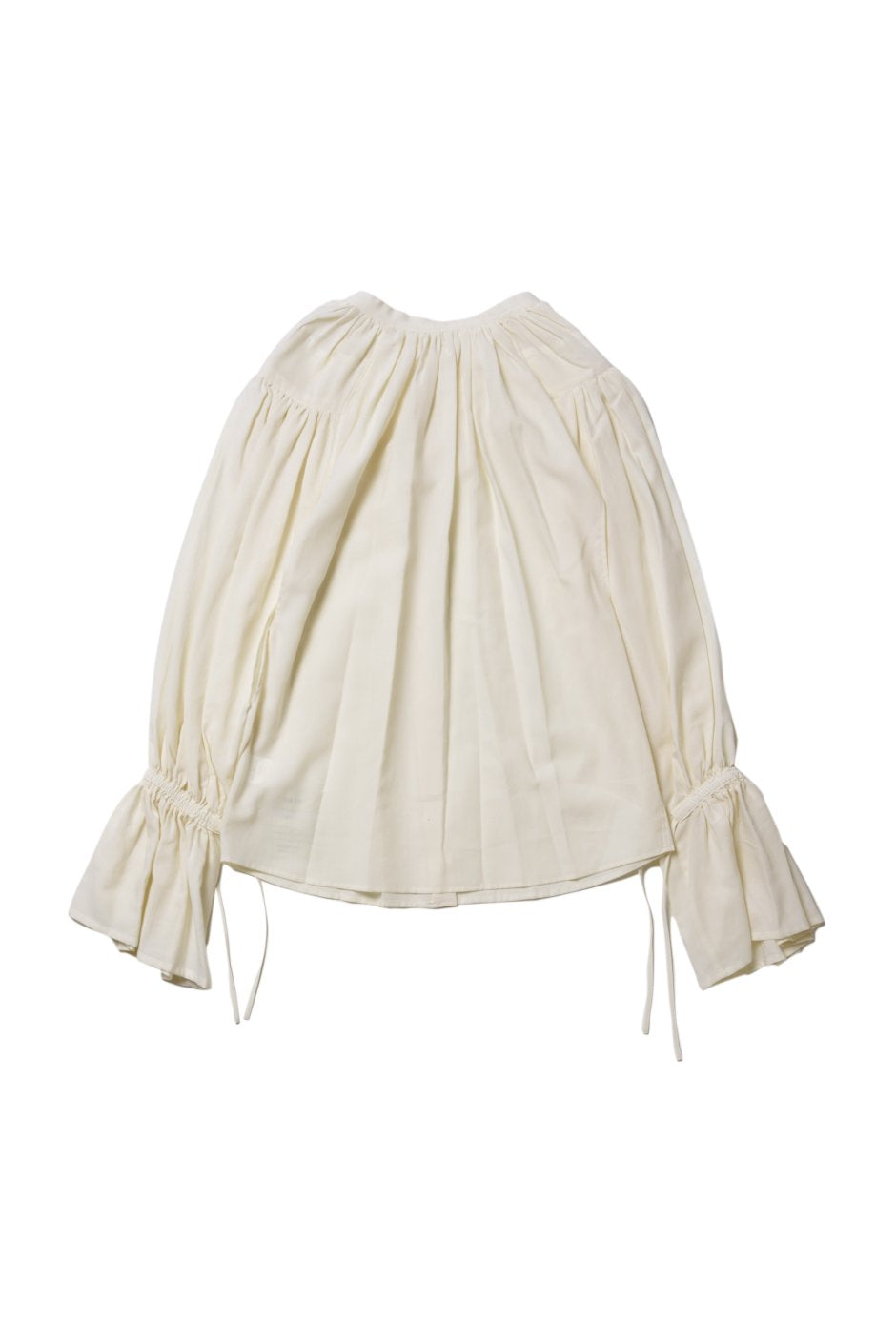 WRYHT - GATHERED SLEEVE FOLK TOP - BONE