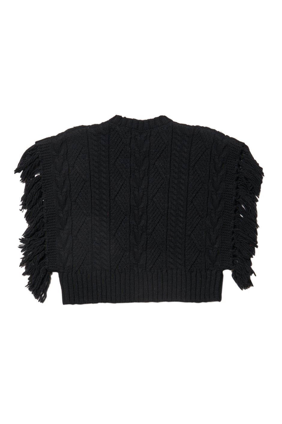 WRYHT - FISHERMAN FRINGE TINY VEST - BLACK