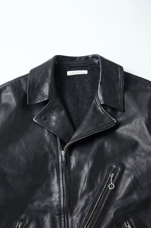 OLD JOE - PATINA HORSE-HIDE PERFECTO JACKET - PATINA BLACK