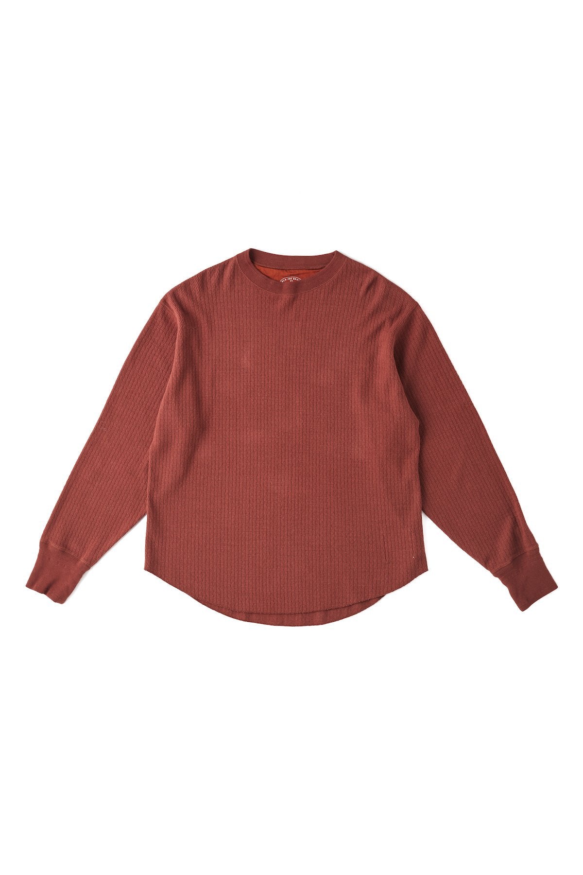 OLD JOE - DROP NEEDLE WUFFLE CREW-NECK - BARK