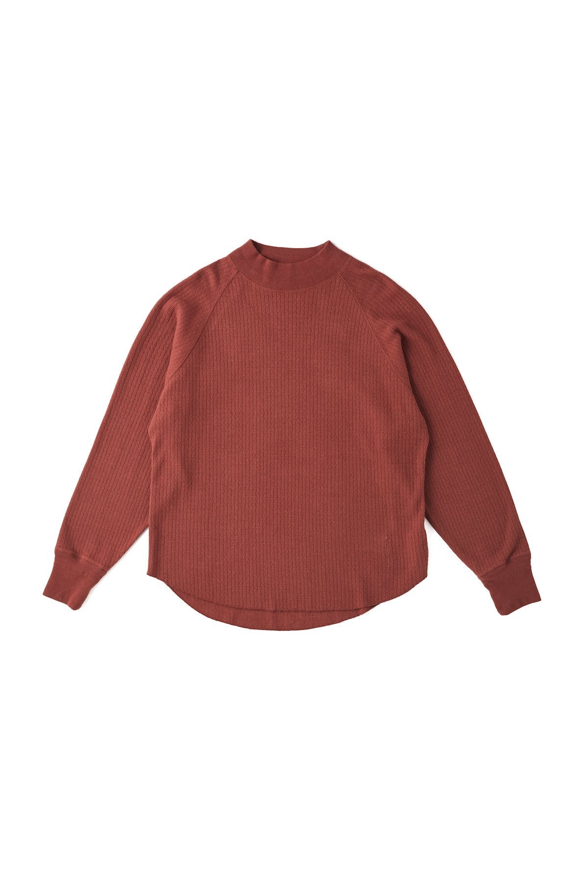 OLD JOE - DROP NEEDLE WUFFLE MOCK-NECK - BARK