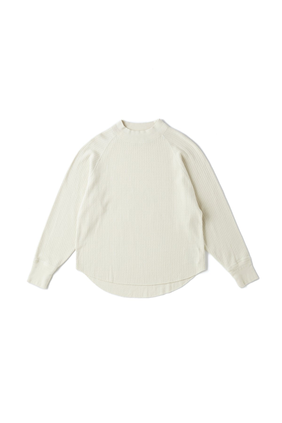 OLD JOE - DROP NEEDLE WUFFLE MOCK-NECK - BONE