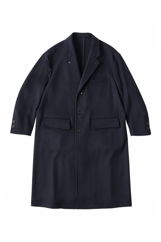 Porter Classic - CASHMERE CHESTERFIELD COAT - NAVY