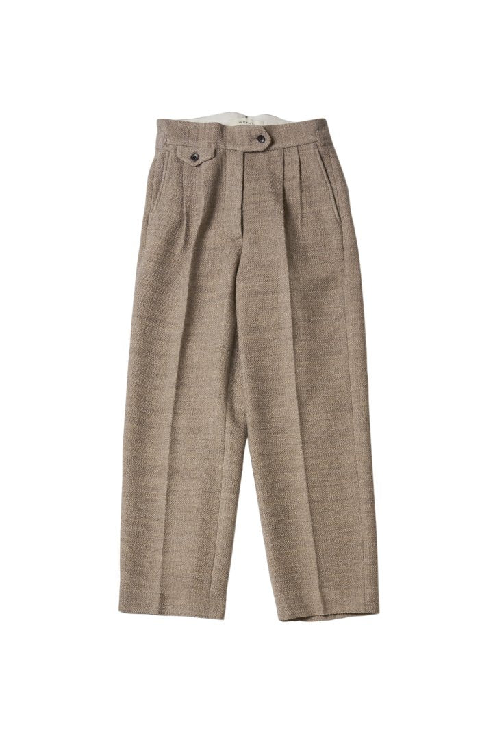 WRYHT - KNOTTED BACK PLEATED TROUSER - DUNE