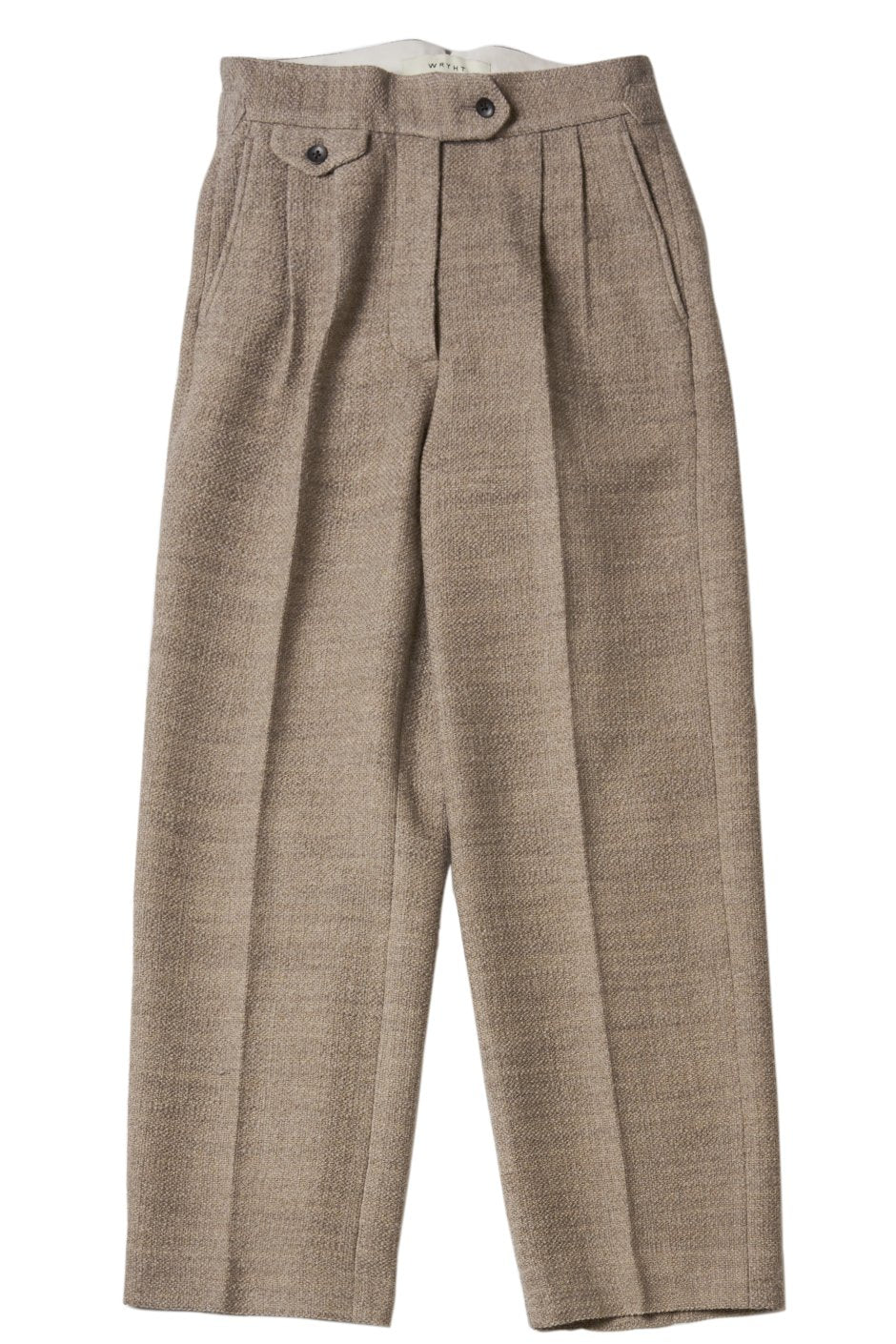 WRYHT - KNOTTED BACK PLEATED TROUSER - DUNE