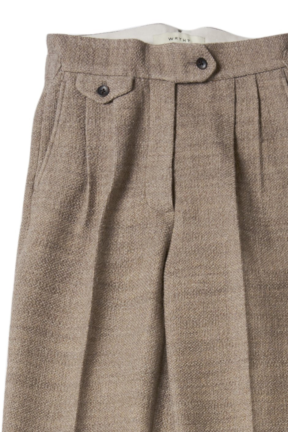 WRYHT - KNOTTED BACK PLEATED TROUSER - DUNE