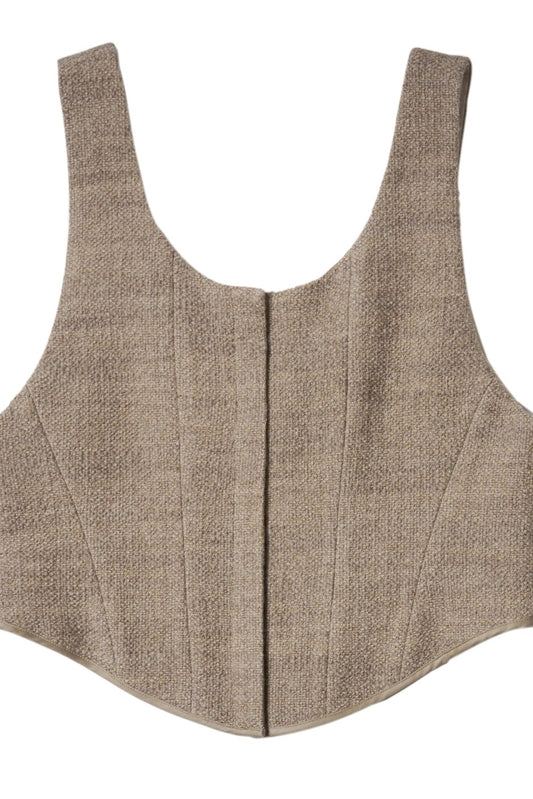 WRYHT - LACED BACK CORSET VEST - DUNE