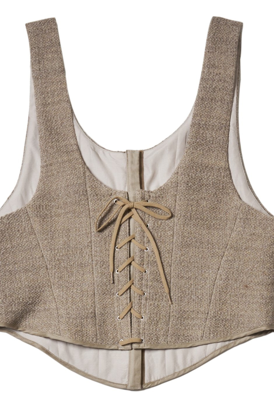 WRYHT - LACED BACK CORSET VEST - DUNE