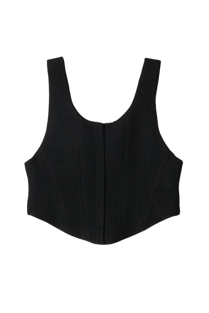 WRYHT - LACED BACK CORSET VEST - BLACK