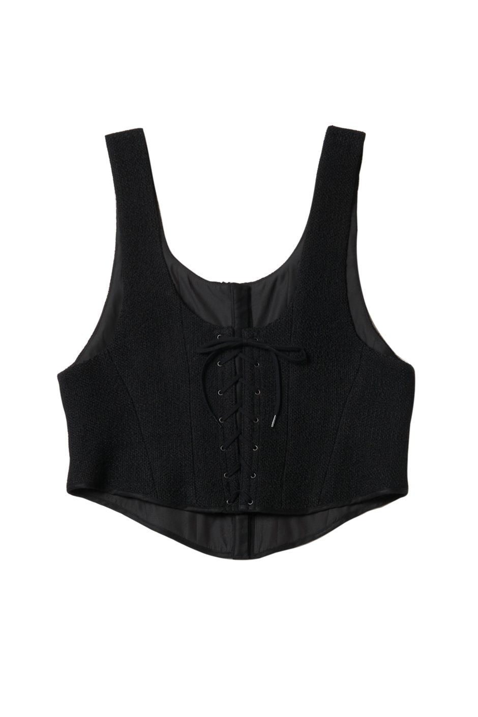 WRYHT - LACED BACK CORSET VEST - BLACK